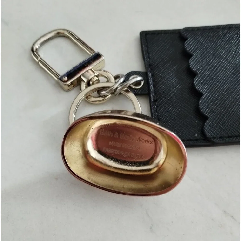 Black Card Holder Keychain With Hand Sanitizer Holder